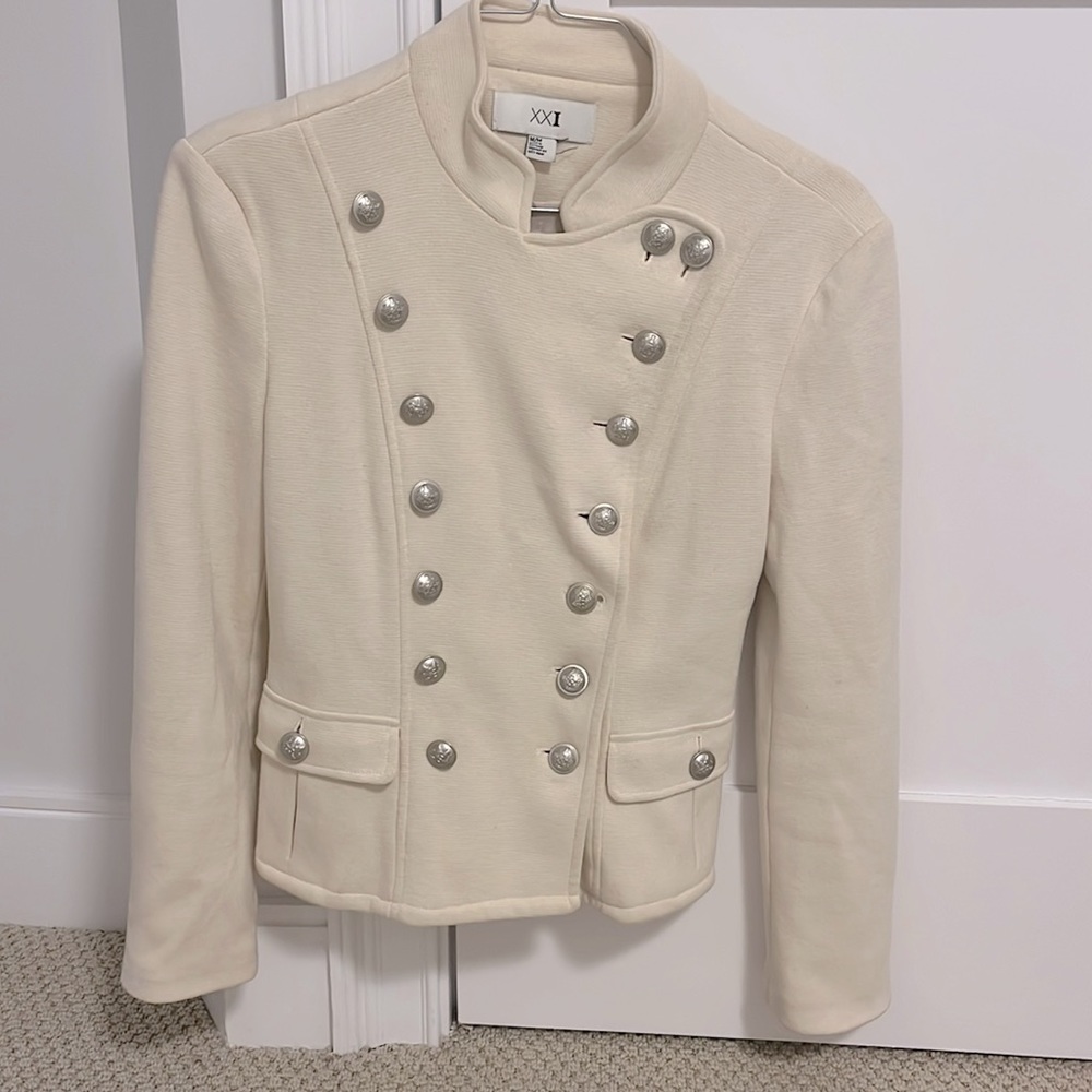 Cream-colored fashion jacket